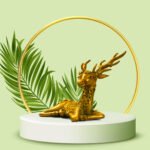 Brass Deer (6x7 Inch)