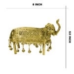 Brass Elephant Statue (8x5.5 Inch) - Image 5
