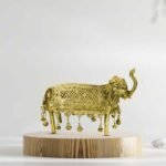 Brass Elephant Statue (8x5.5 Inch) - Image 3