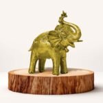 Brass Elephant (7.5x8 Inch)