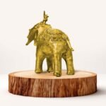 Brass Elephant (7.5x8 Inch) - Image 3