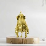 Brass Elephant Statue (8x5.5 Inch) - Image 2