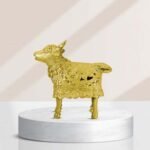 Brass Goat Statue (4.5x4.5 Inch) - Image 3