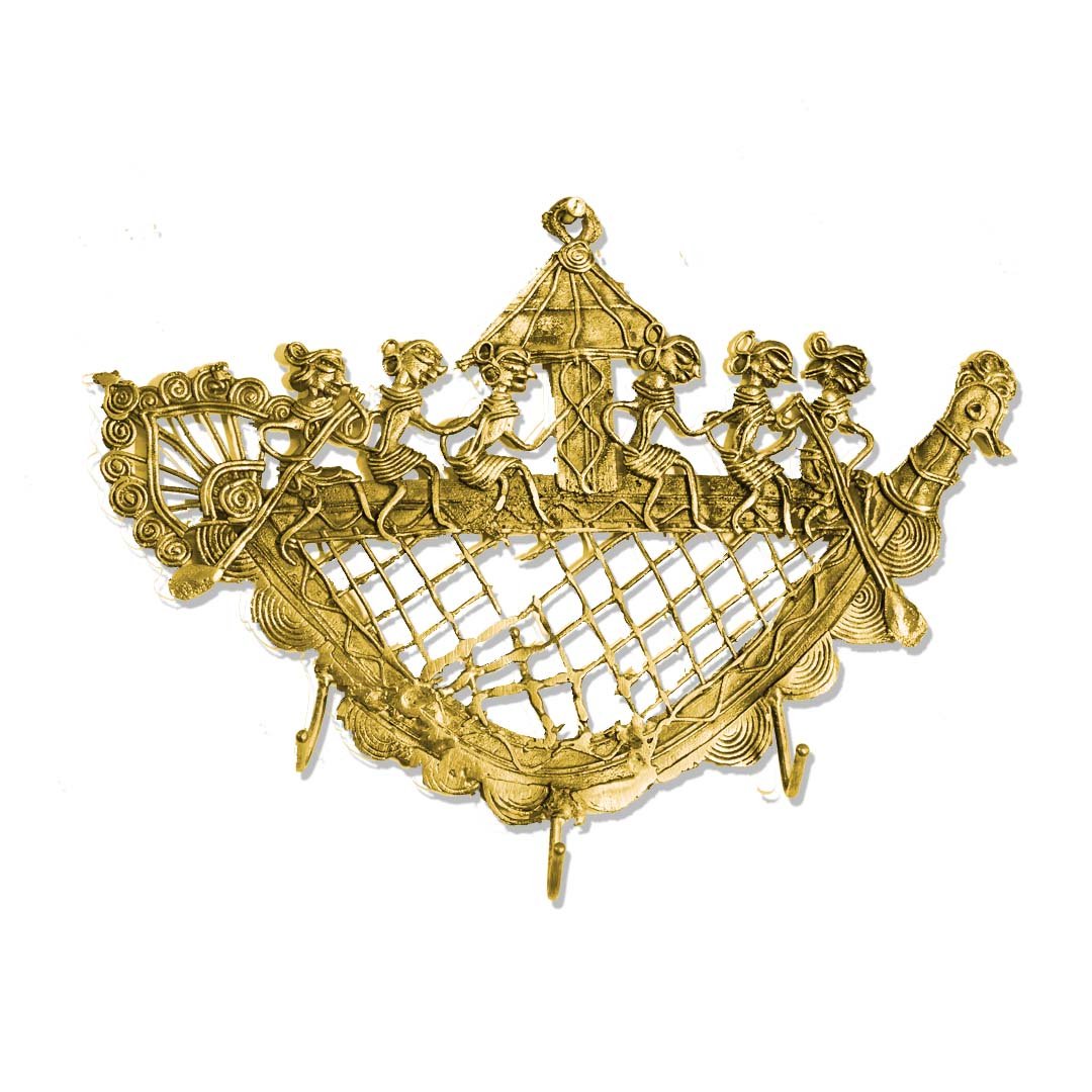 jhumar Brass Wall Hanging Decoration (9x6 Inch) - Image 1