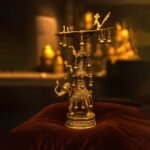 Brass Elephent  lamp (5x12inch)